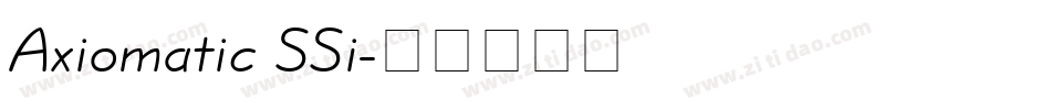 Axiomatic SSi字体转换
